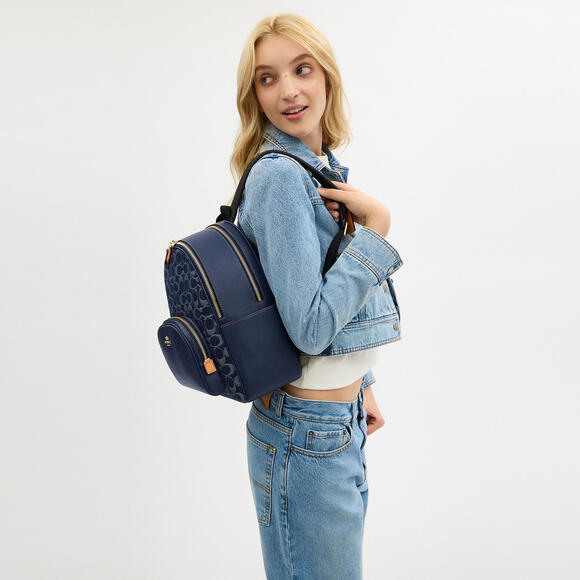 Court Backpack In Signature Denim - Picture 4 of 6